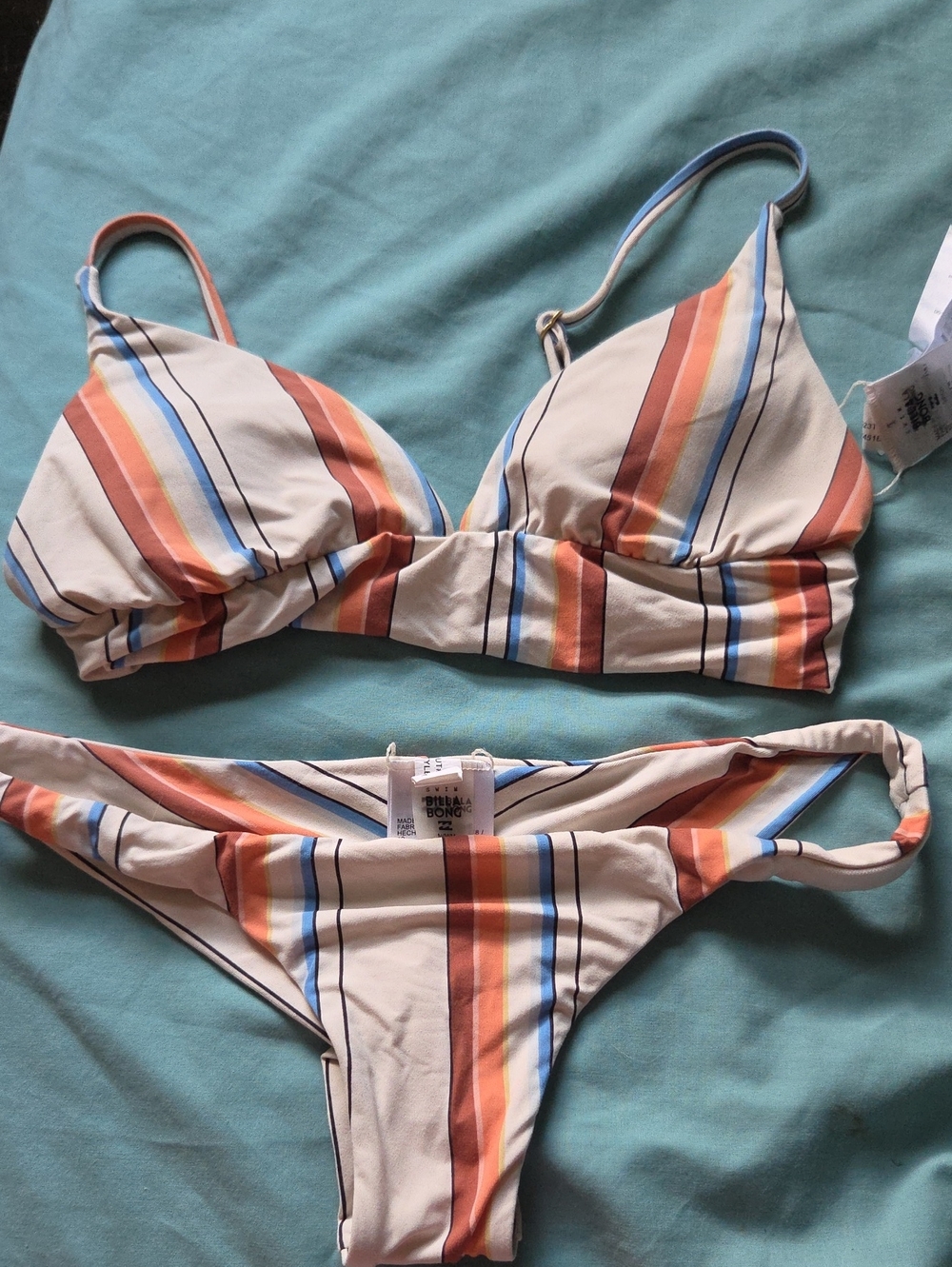 Billabong Striped Triangle Bikini Set